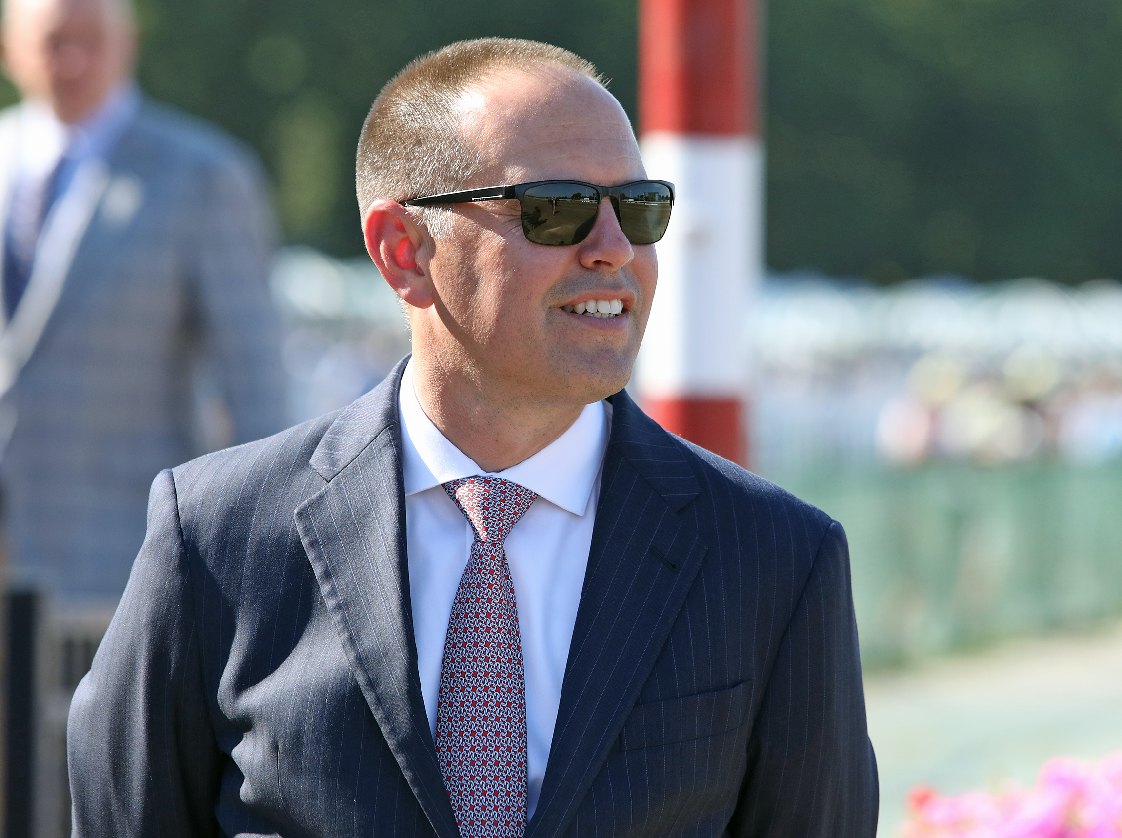Chad Brown at Monmouth Park on Haskell Day 7-23-2022