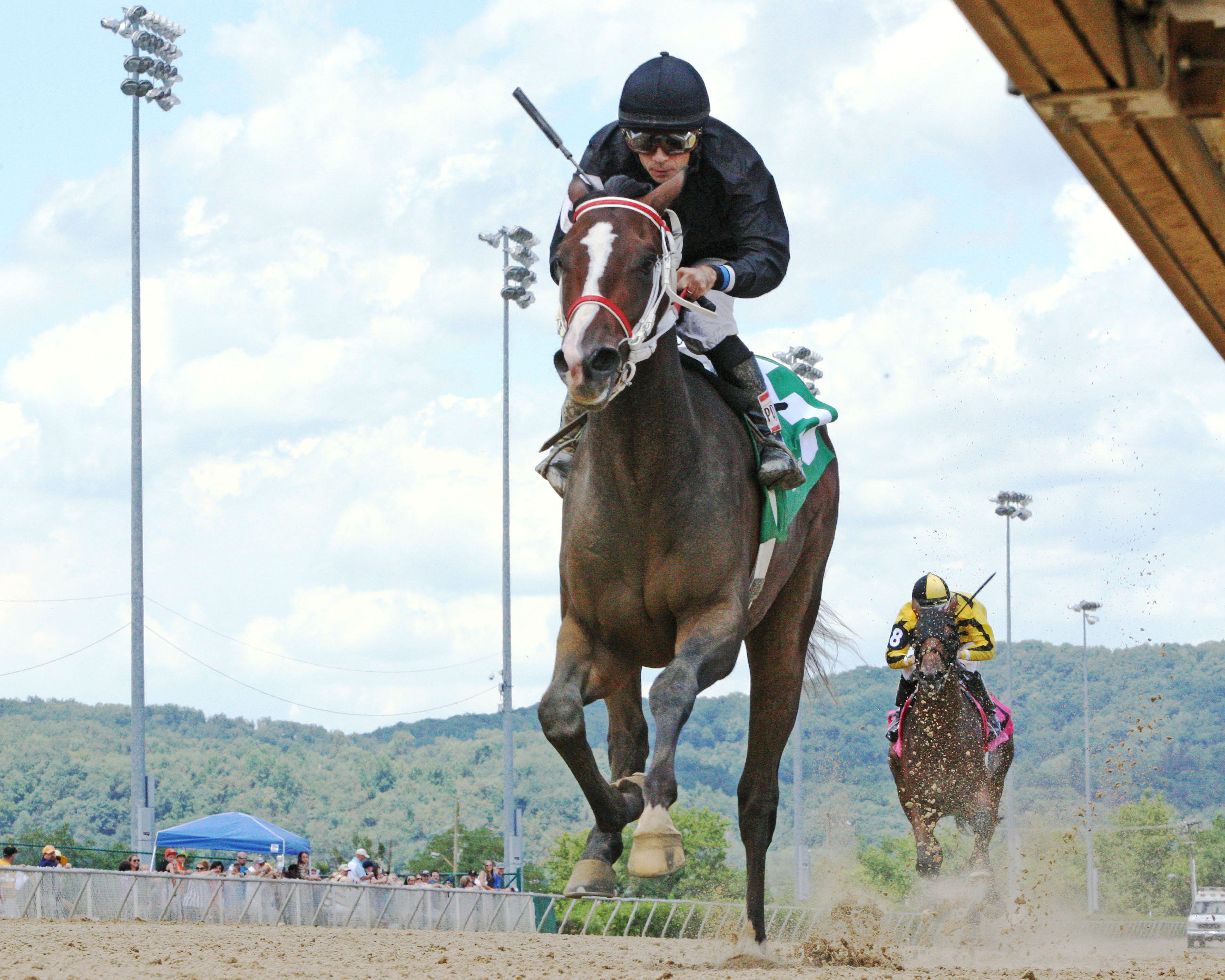 Bullet Gone Astray wins the Mountaineer Juvenile Stakes