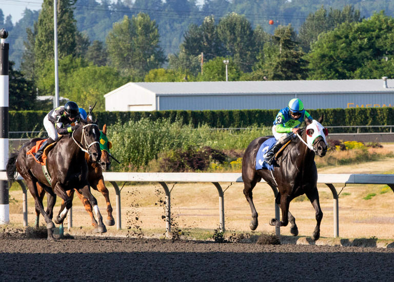 Bullet Drill wins a July 29 claiming race at Emerald Downs