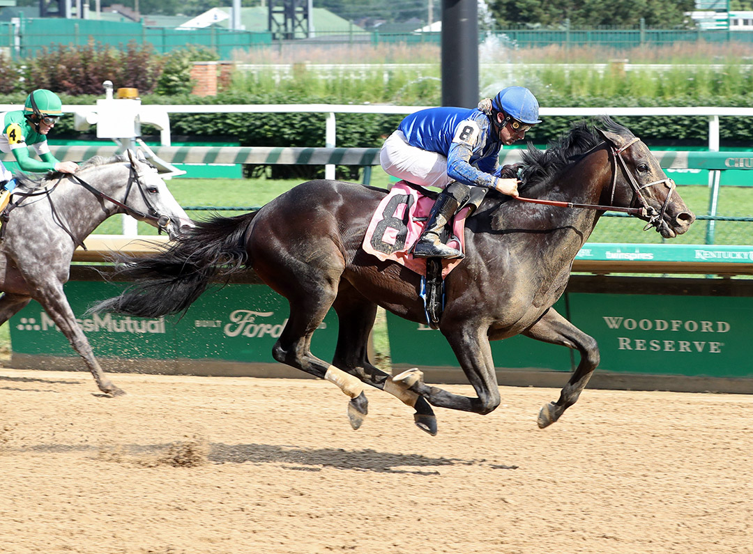 Business Model wins a June 13 maiden race at Churchill Downs