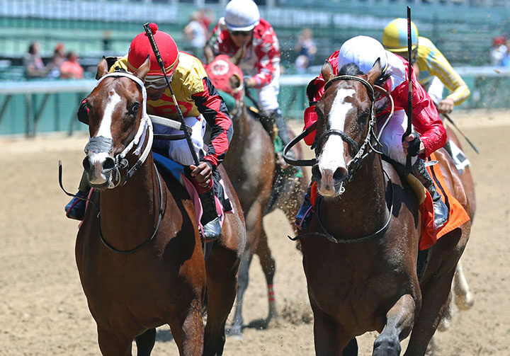 By Your Side wins a June 14 maiden race at Churchill
