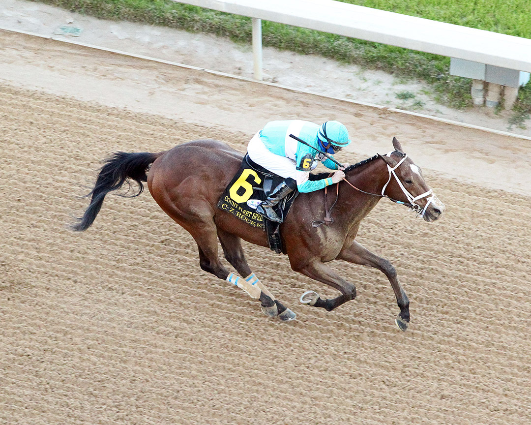 C Z Rocket wins the 2021 Count Fleet Handicap at Oaklawn Park