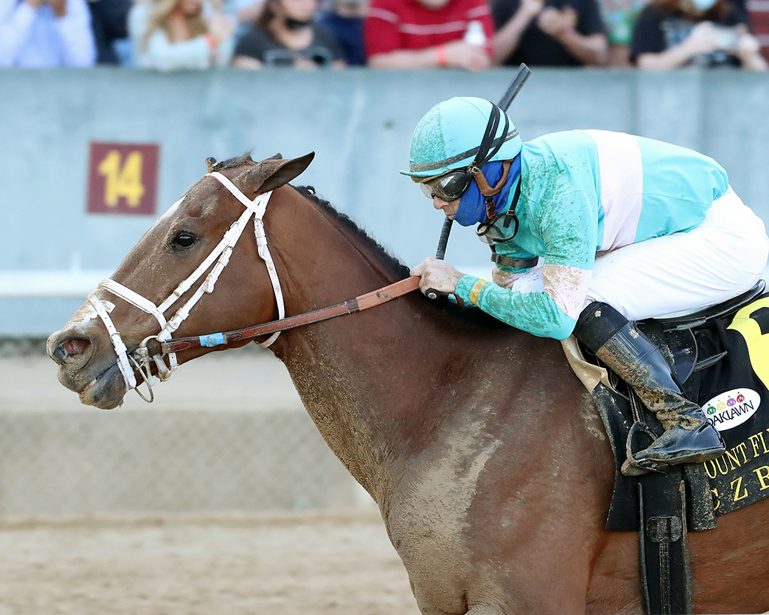 C Z Rocket wins the 2021 Count Fleet Handicap at Oaklawn Park