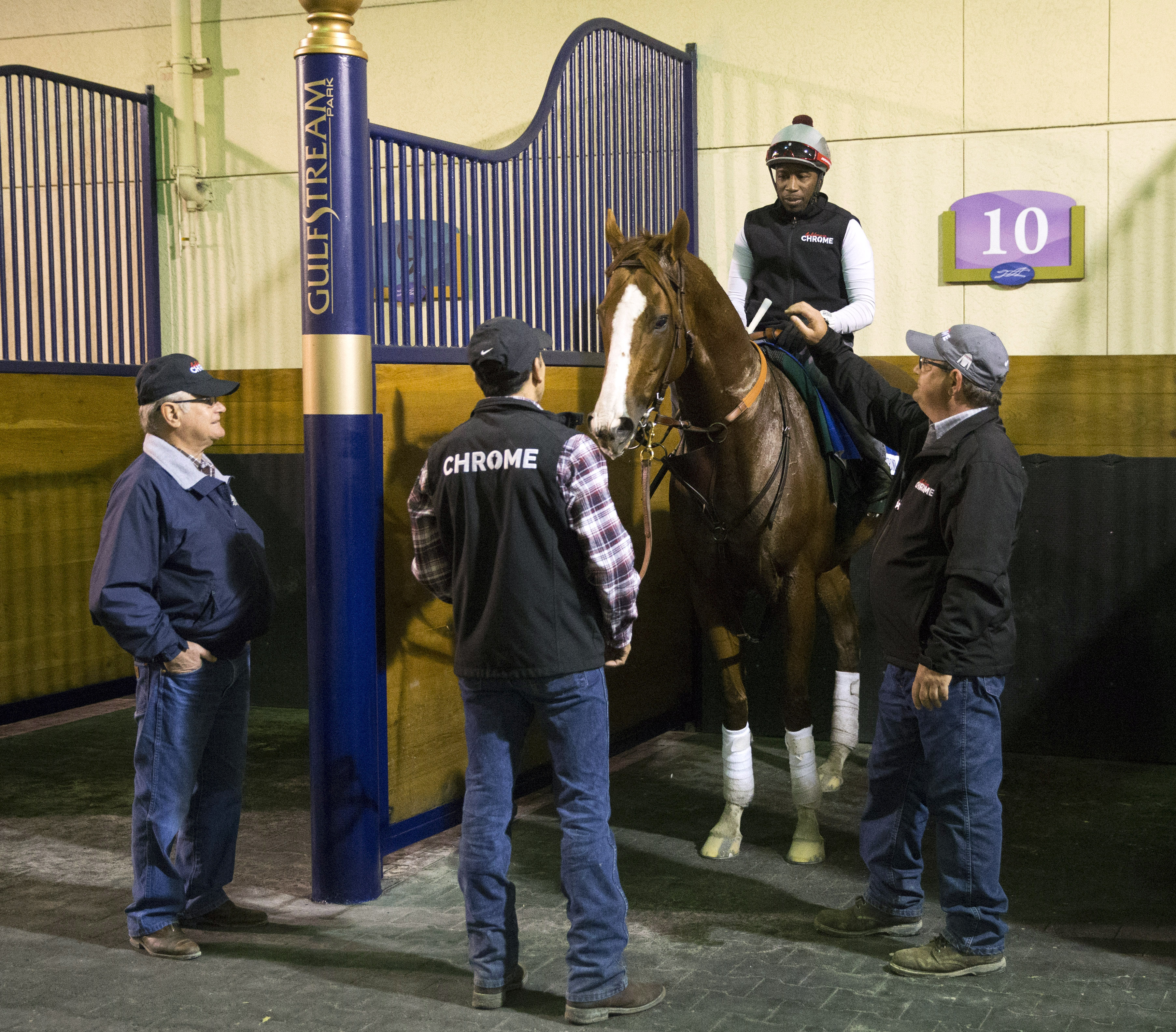 Trainer Art Sherman with California Chrome