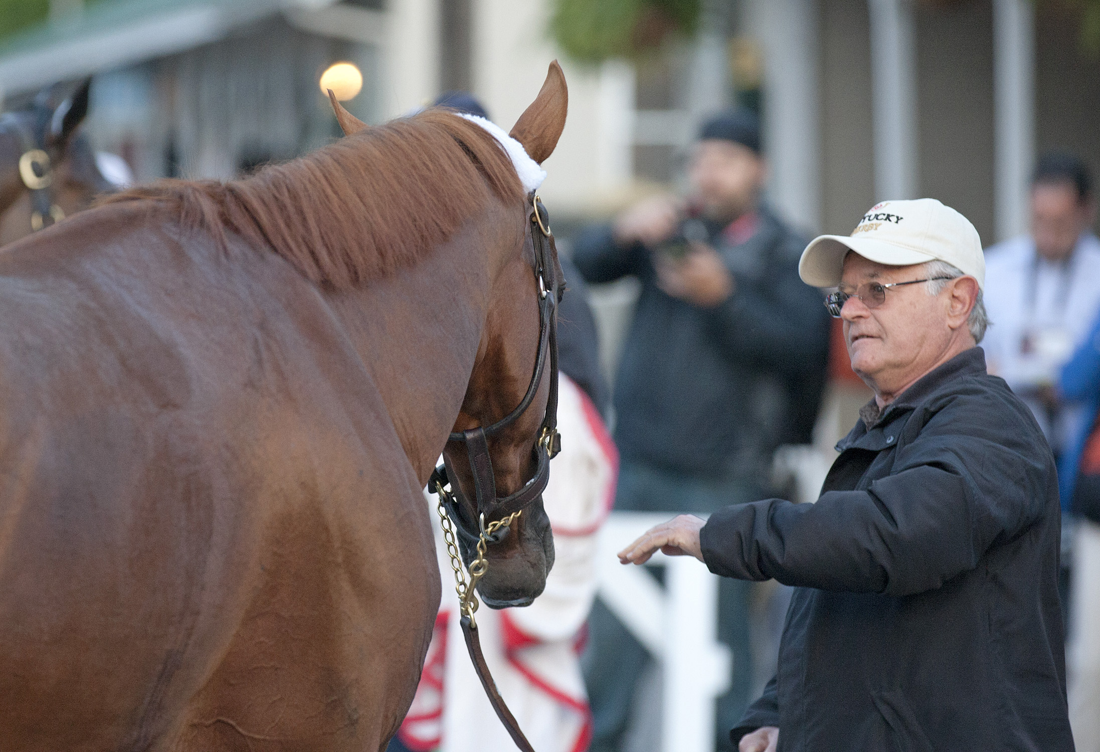 California Chrome with trainer Art Sherman