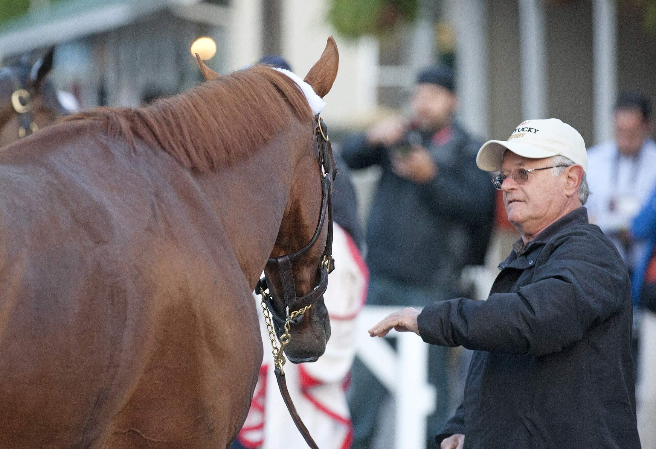Trainer Art Sherman with California Chrome