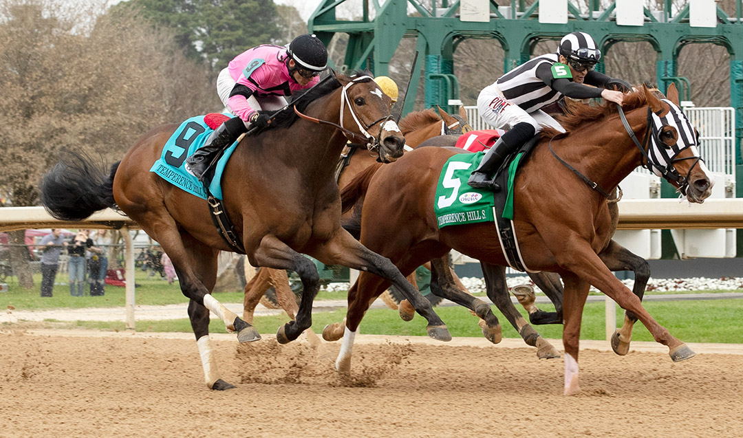 Carlos L. wins the 2021 Temperence Hill Stakes at Oaklawn Park