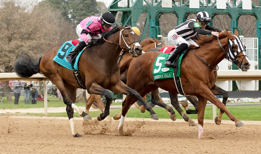 Carlos L. wins the 2021 Temperence Hill Stakes at Oaklawn Park