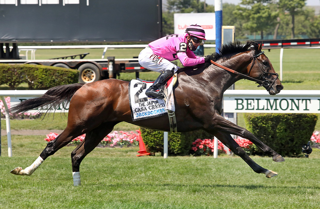Casa Creed wins the 2021 Jaipur Stakes at Belmont Park