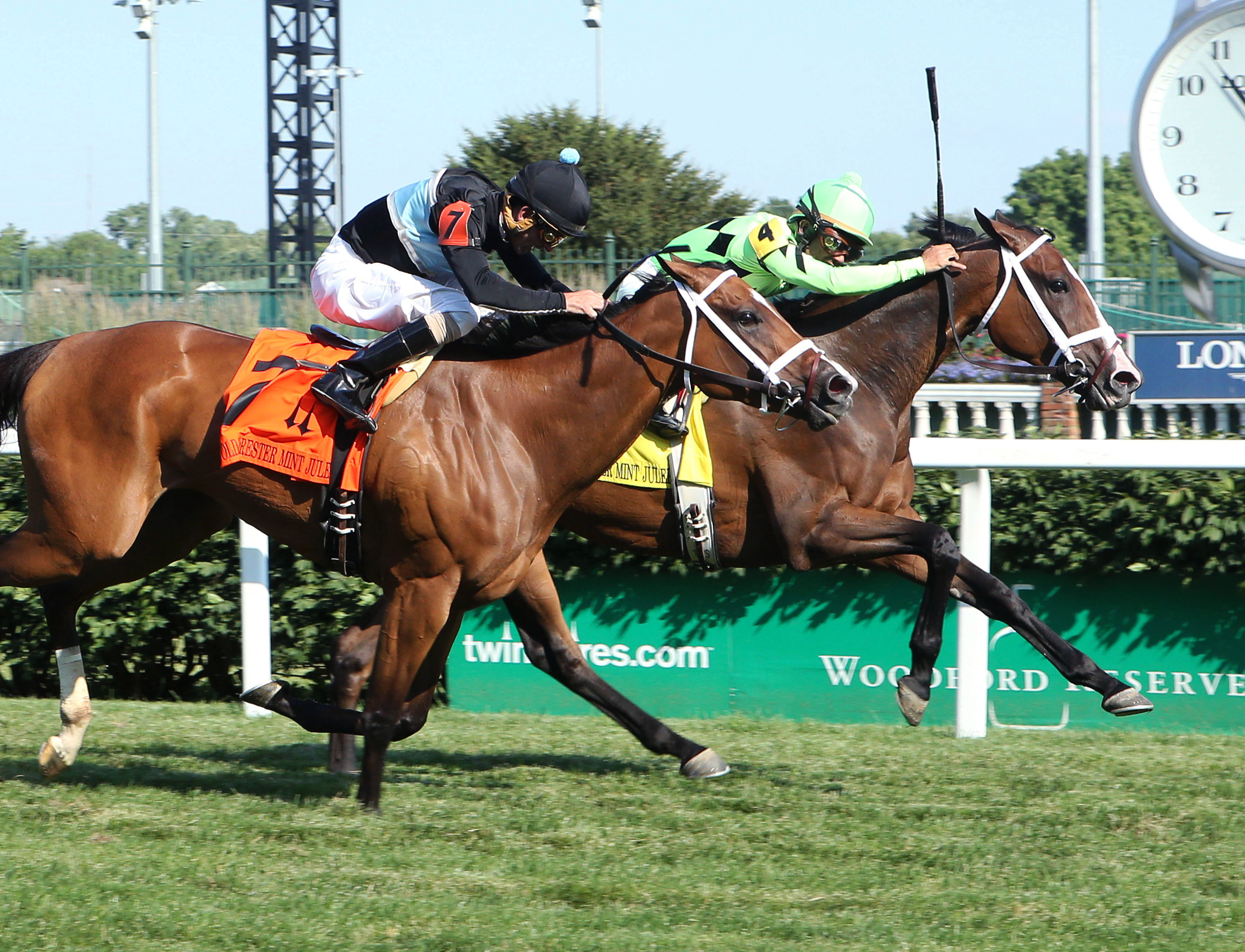 Sweet Acclaim finishes second in the Mint Julep