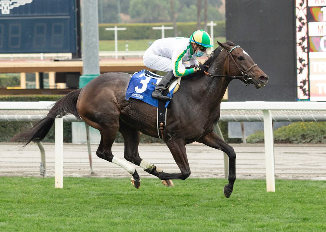 Cassie Belle wins a Dec. 27 allowance at Santa Anita
