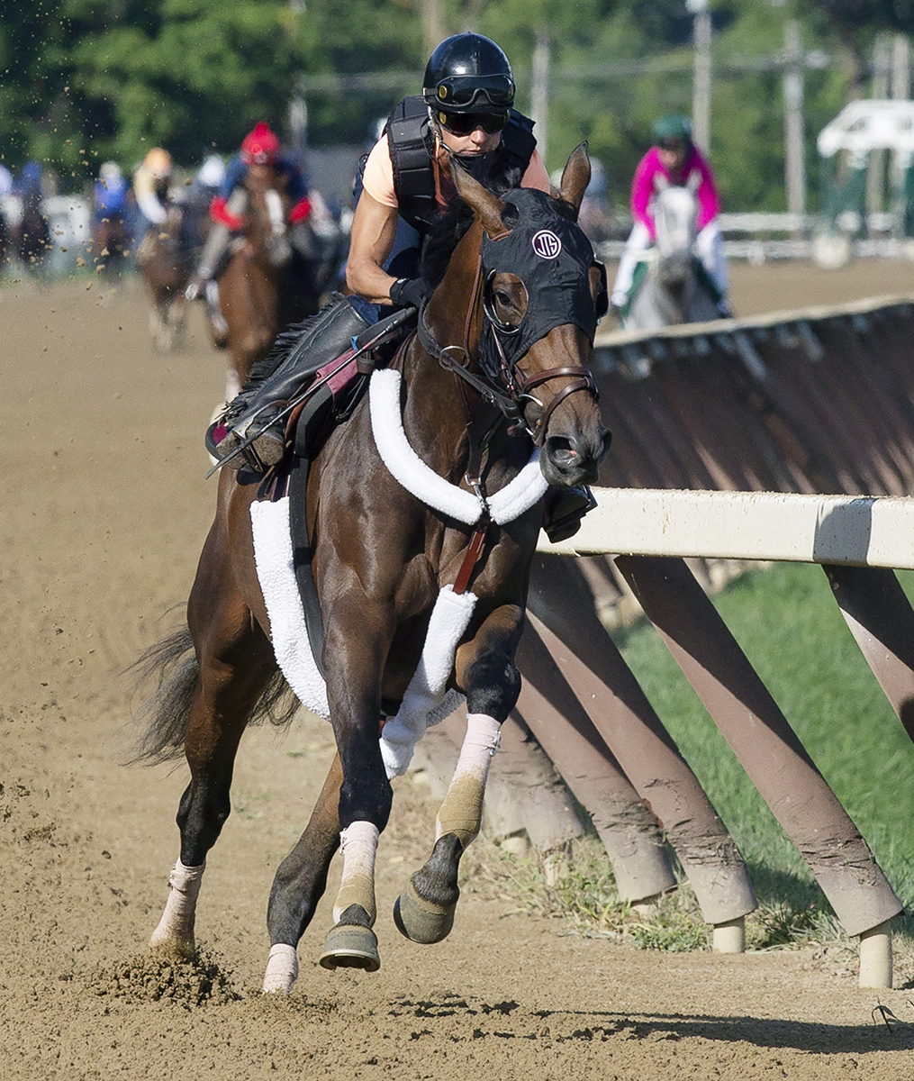 Catholic Boy trains at Saratoga on July 29