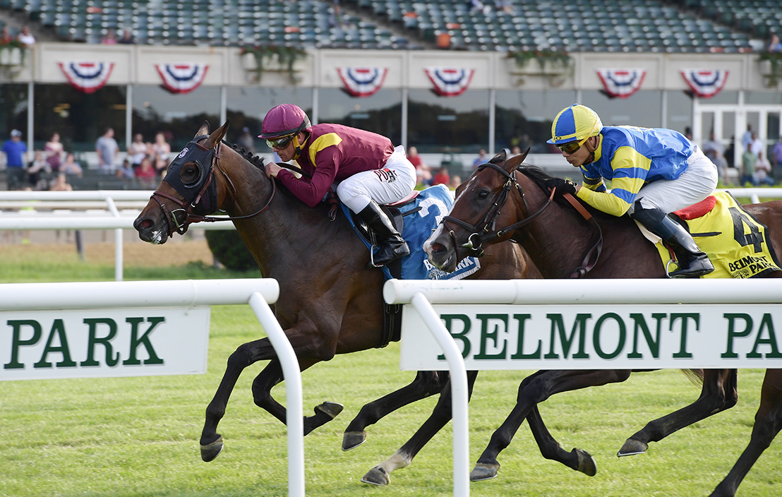 Analyze It finishes second in the Pennine Ridge Stakes
