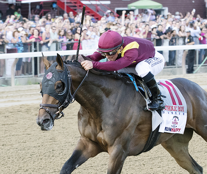 Catholic Boy wins the 2018 Travers Stakes