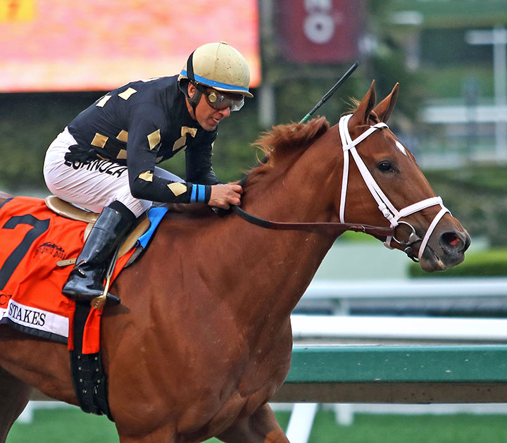 Ce Ce wins the 2020 Beholder Mile at Santa Anita Park
