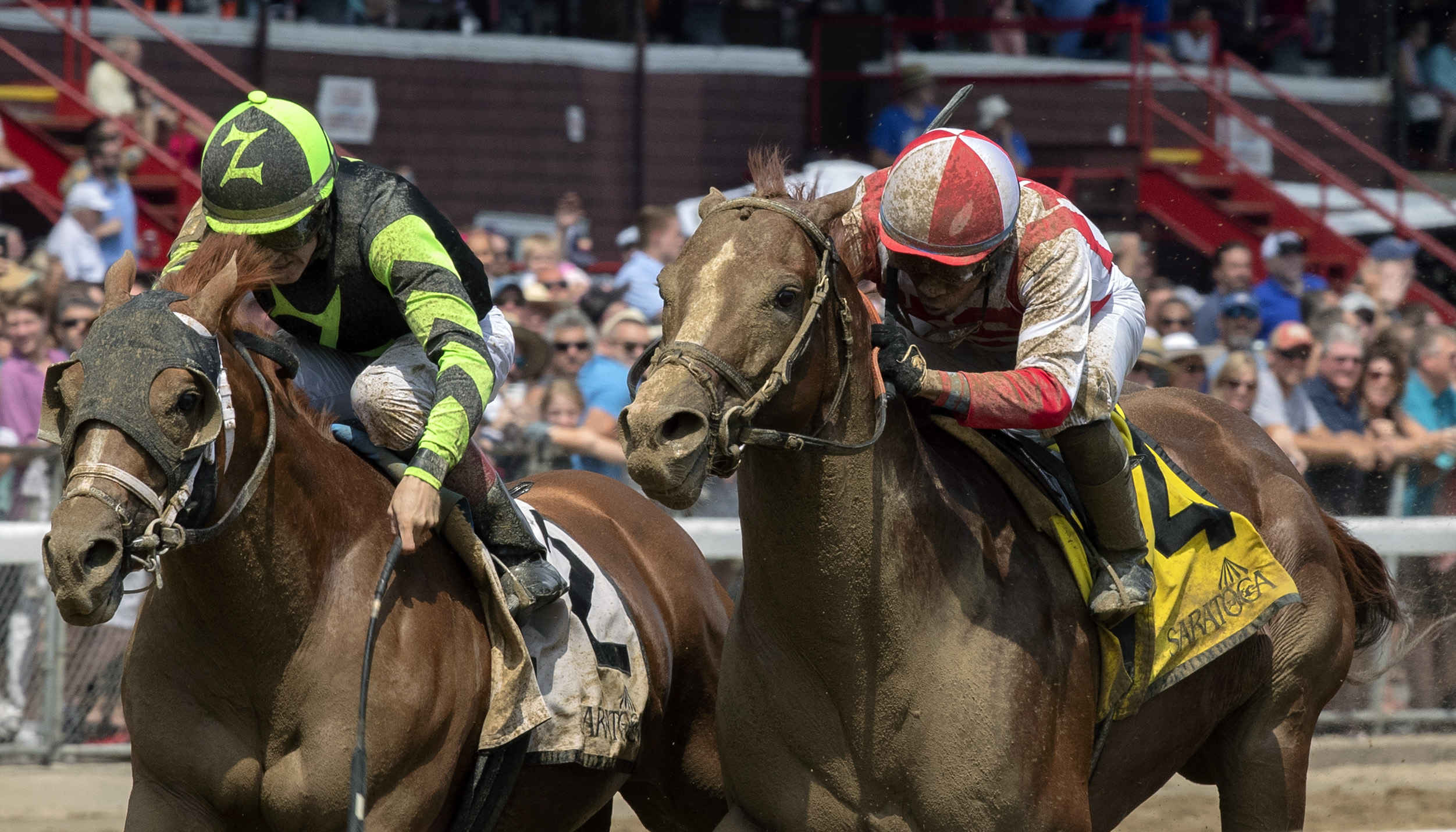 Celtic Chaos wins the John Morrissey Stakes at Saratoga