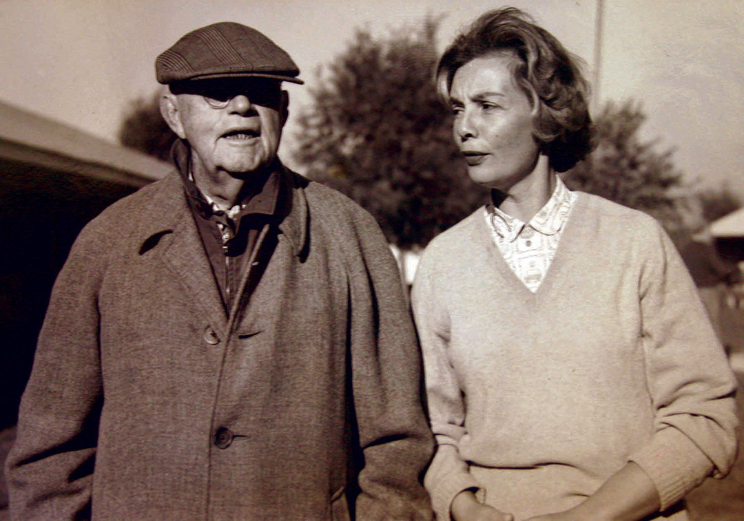 Alice Headley Chandler (right) with her father Hal Price Headley
