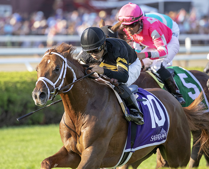 Channel Cat wins the Bowling Green Stakes at Saratoga Race Course
