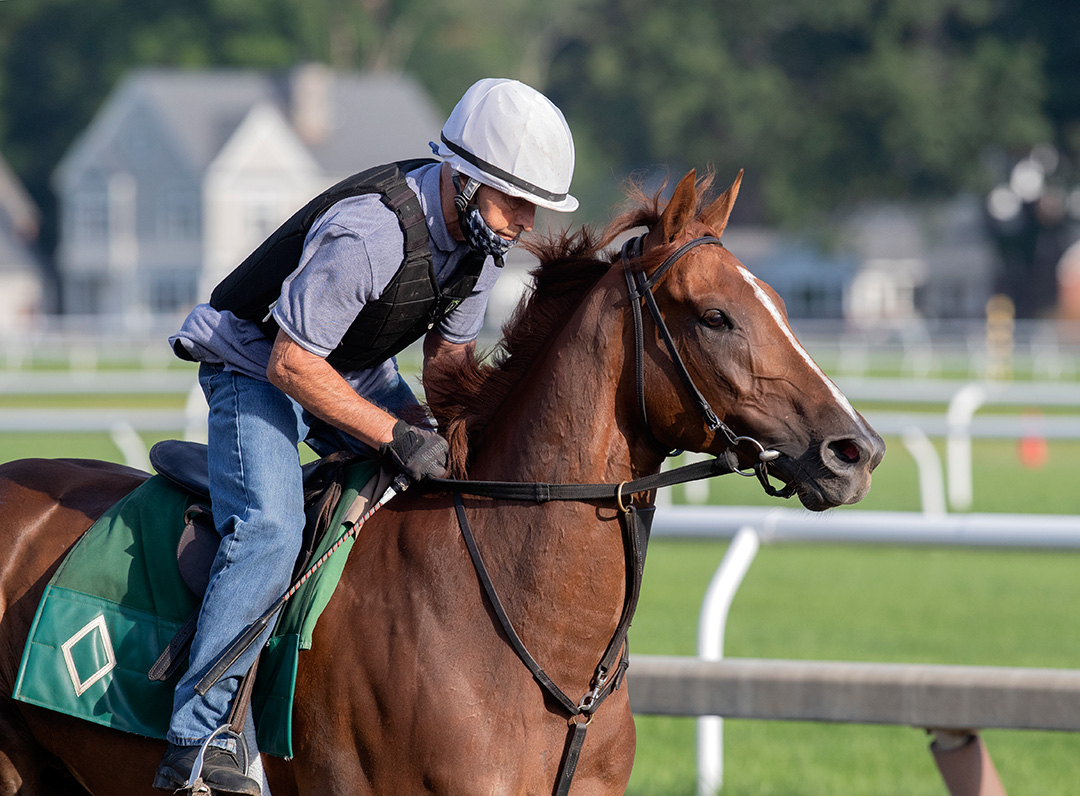 Channel Maker trains at Saratoga Race Course on July 25
