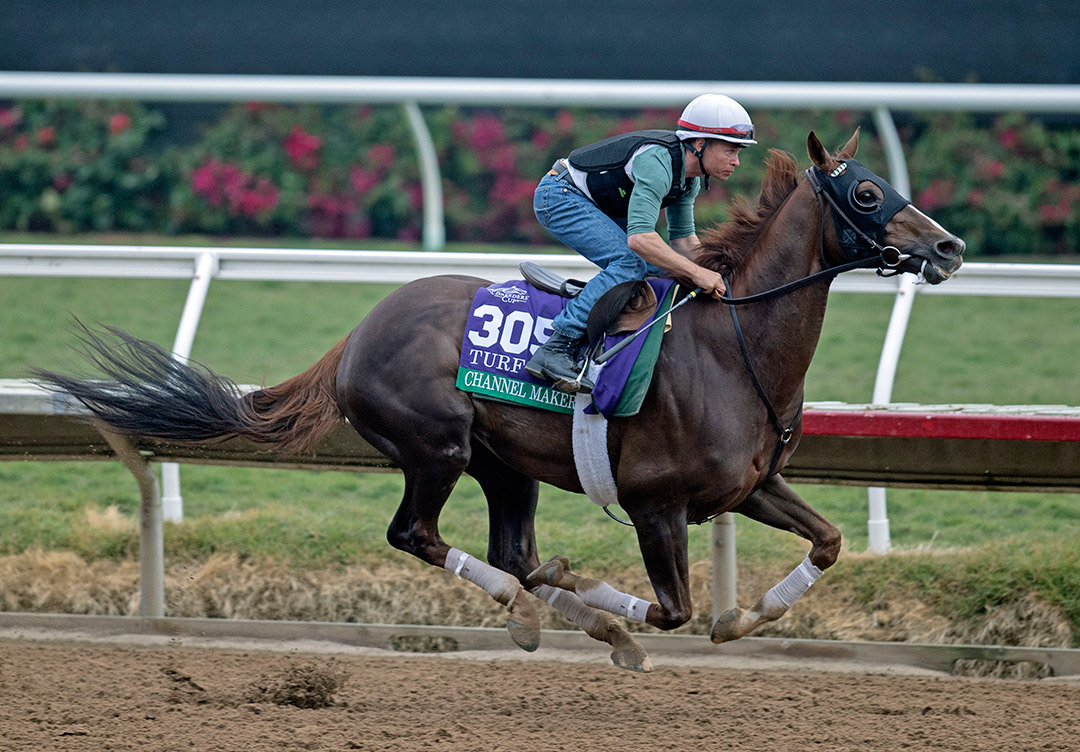 Channel Maker trains at Del Mar in October 2021