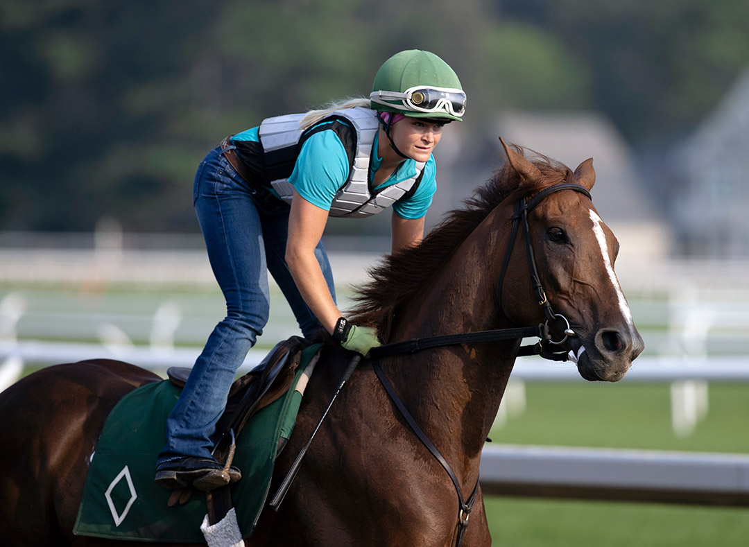Channel Maker trains at Saratoga Race Course on July 16