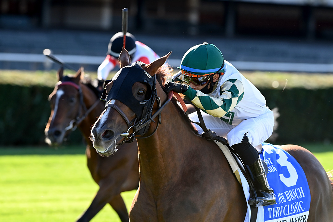 Channel Maker wins the 2020 Joe Hirsch Turf Classic at Belmont Park