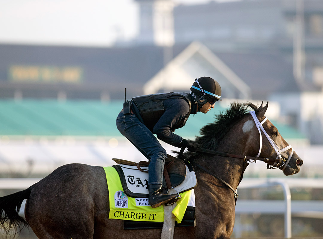 Charge It trains at Churchill Downs on May 2