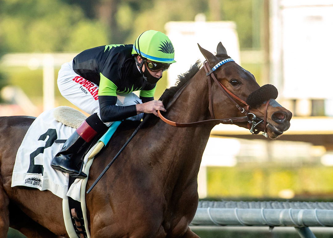 Charmaine's Mia wins the 2021 Las Cienegas at Santa Anita