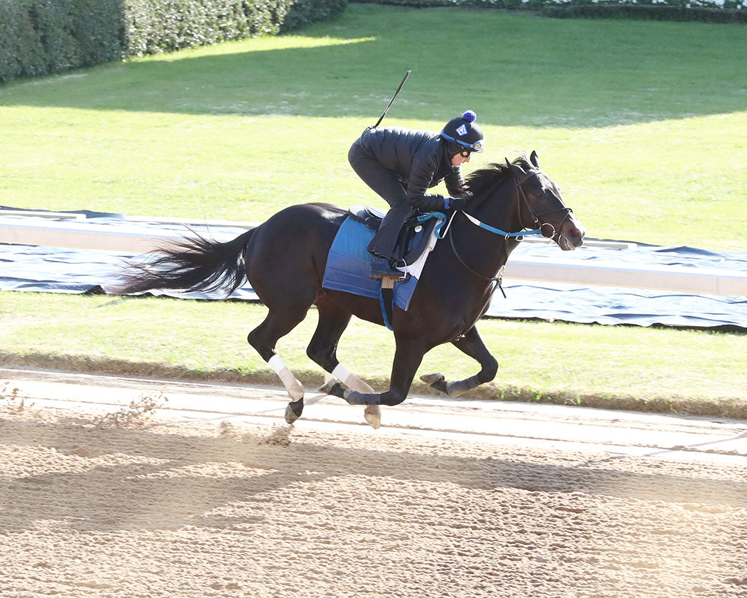 Chasing Time trains at Oaklawn on March 28