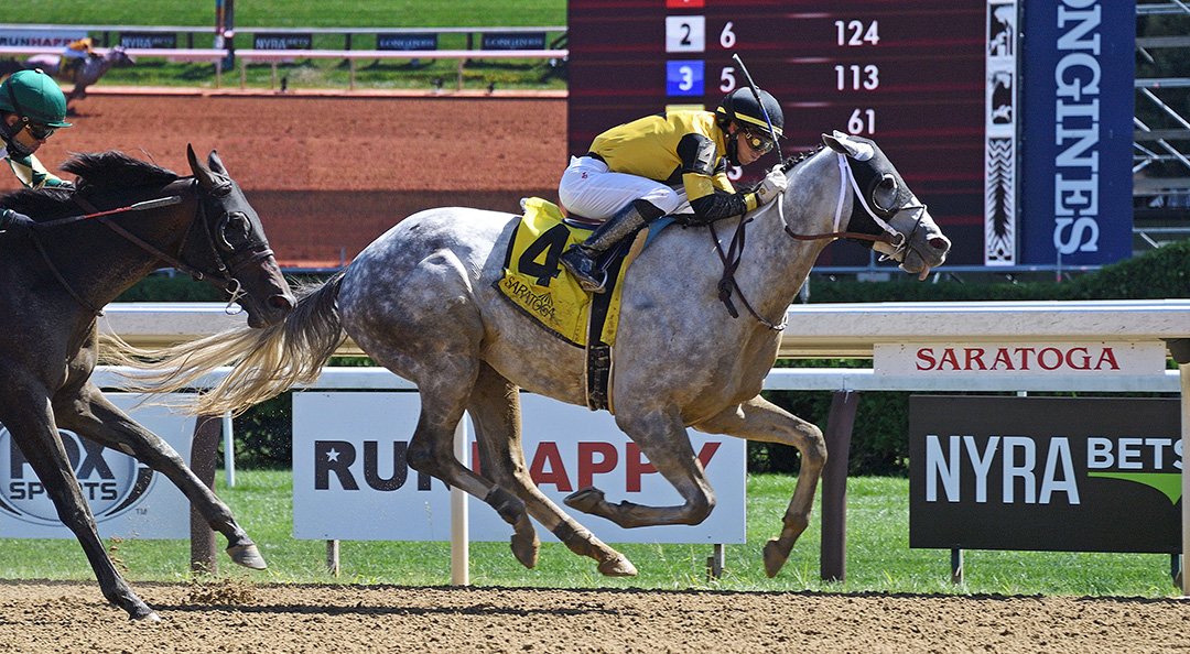 Chestertown wins the 2020 Albany Stakes at Saratoga
