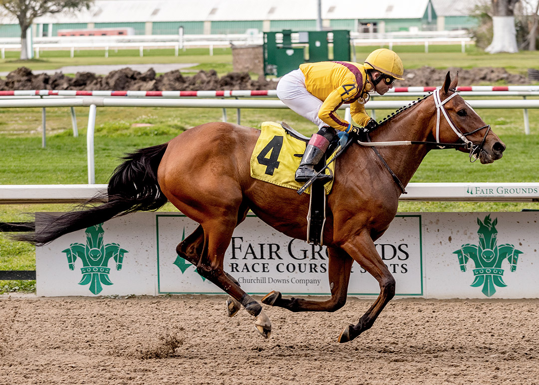 Clairiere wins a March 16 allowance at Fair Grounds Race Course