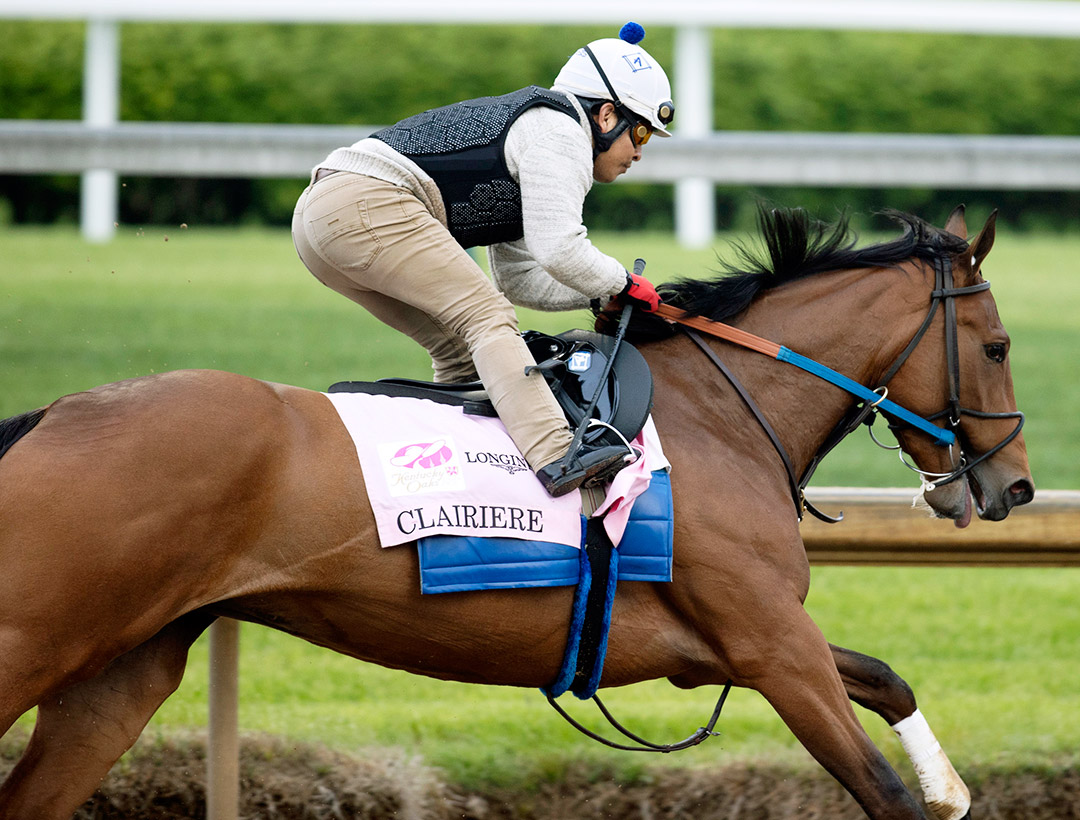 Clairiere trains at Churchill Downs on April 25