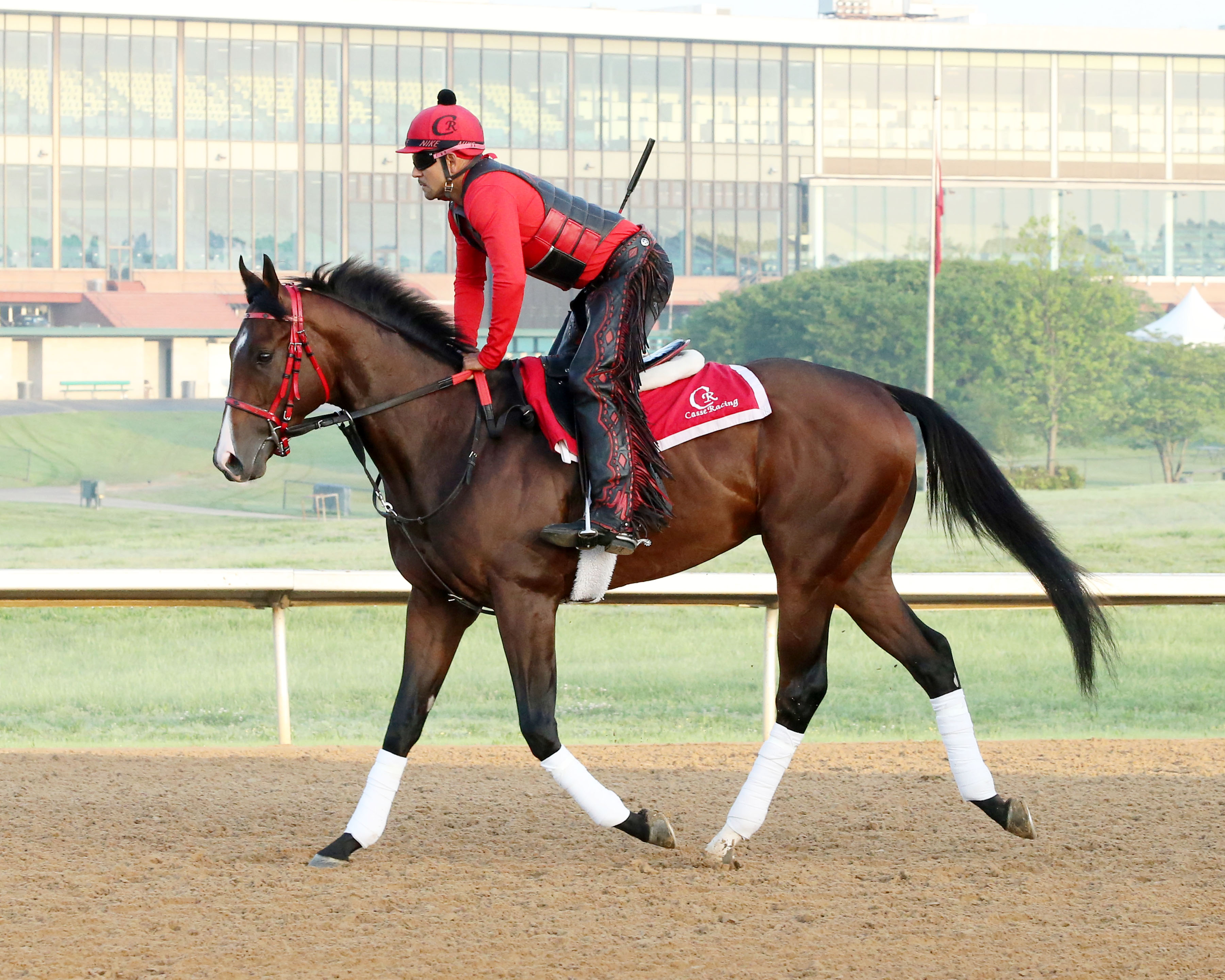 Classic Empire trains at Oaklawn on April 13