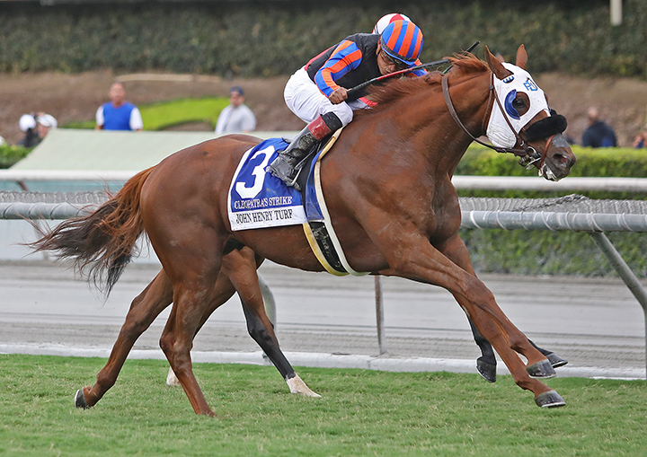 Cleopatra-s Strike wins the 2019 John Henry Turf Championship at Santa Anita