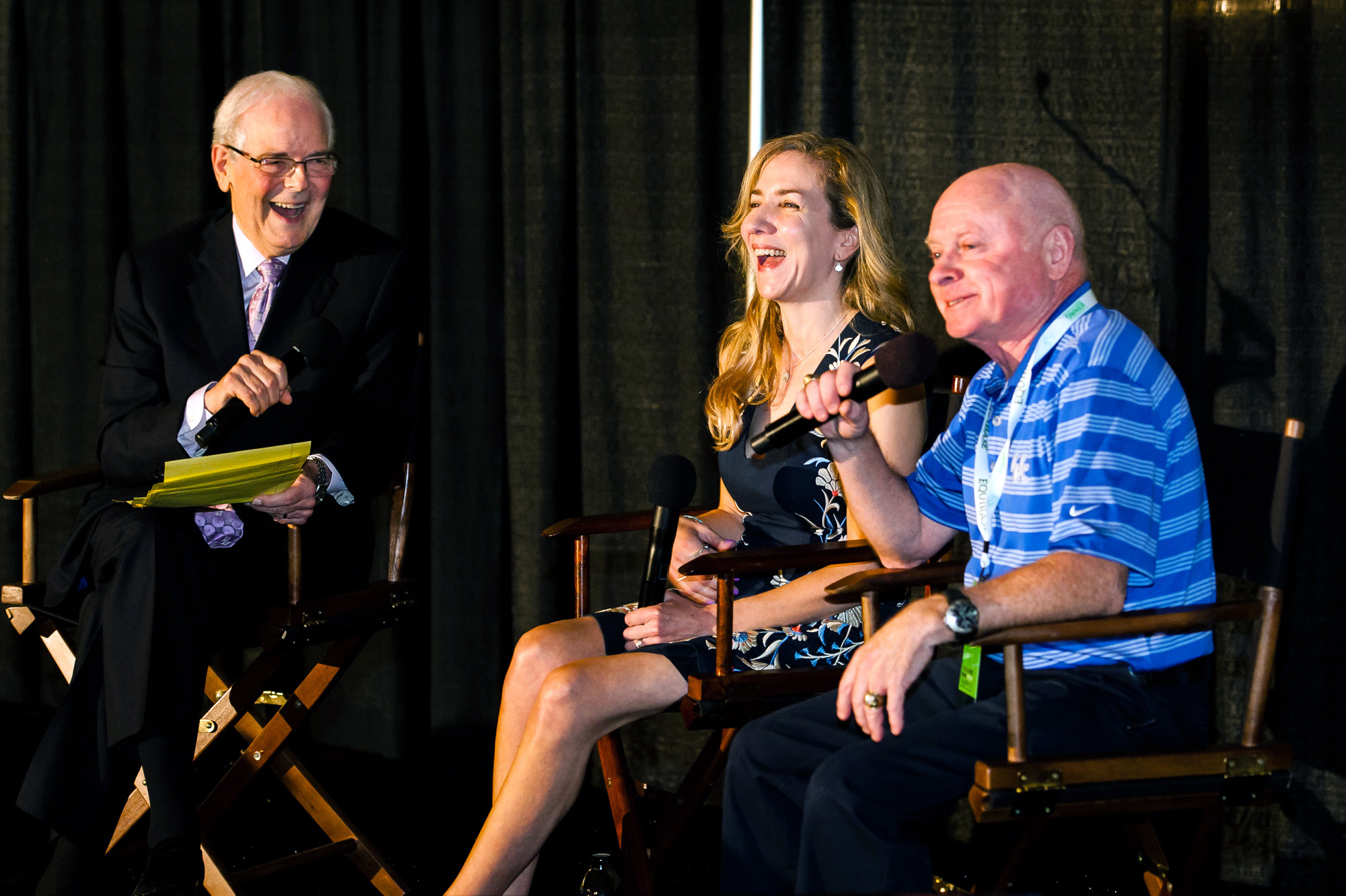 Laura Hillenbrand with Nick Clooney and Chris McCarron
