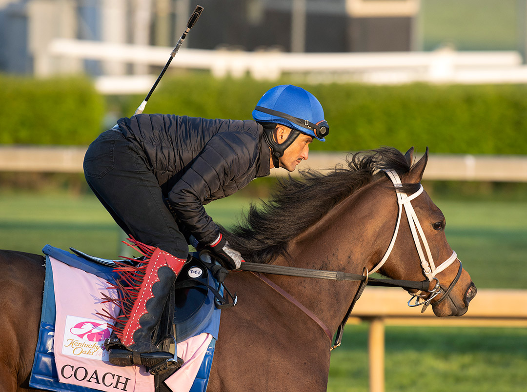 Coach trains at Churchill Downs on April 20
