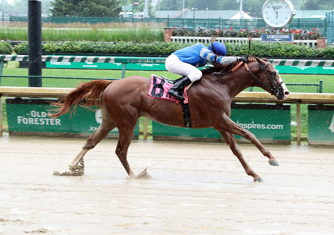 Coastal Defense wins a June 21 maiden at Churchill Downs