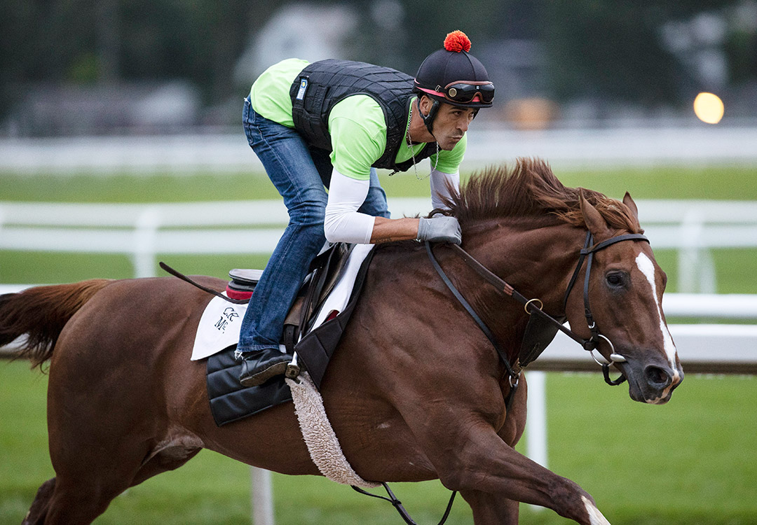 Code of Honor works at Saratoga Race Course on July 14