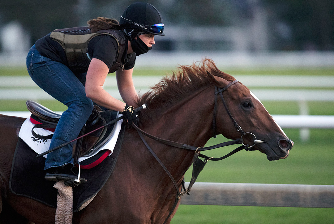 Code of Honor trains at Saratoga on July 27