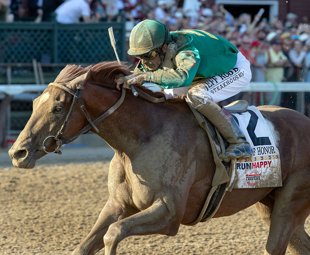 Code of Honor wins the 2019 Travers Stakes at Saratoga Race Course