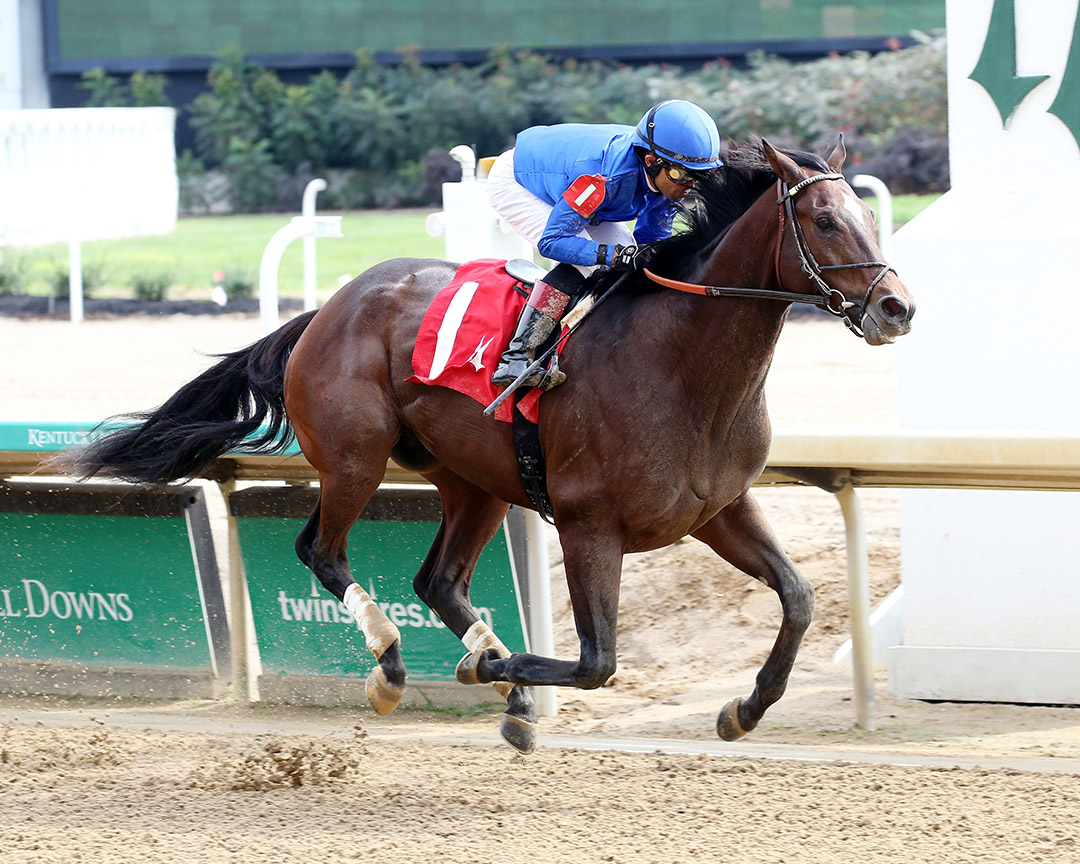 Cody's Wish wins an Oct. 2 maiden race at Churchill Downs