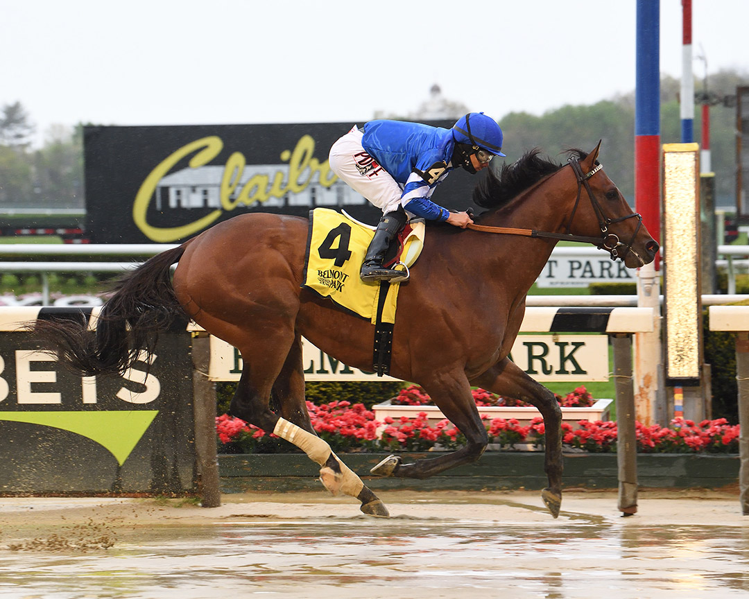 Cody's Wish wins the 2022 Westchester Stakes at Belmont Park