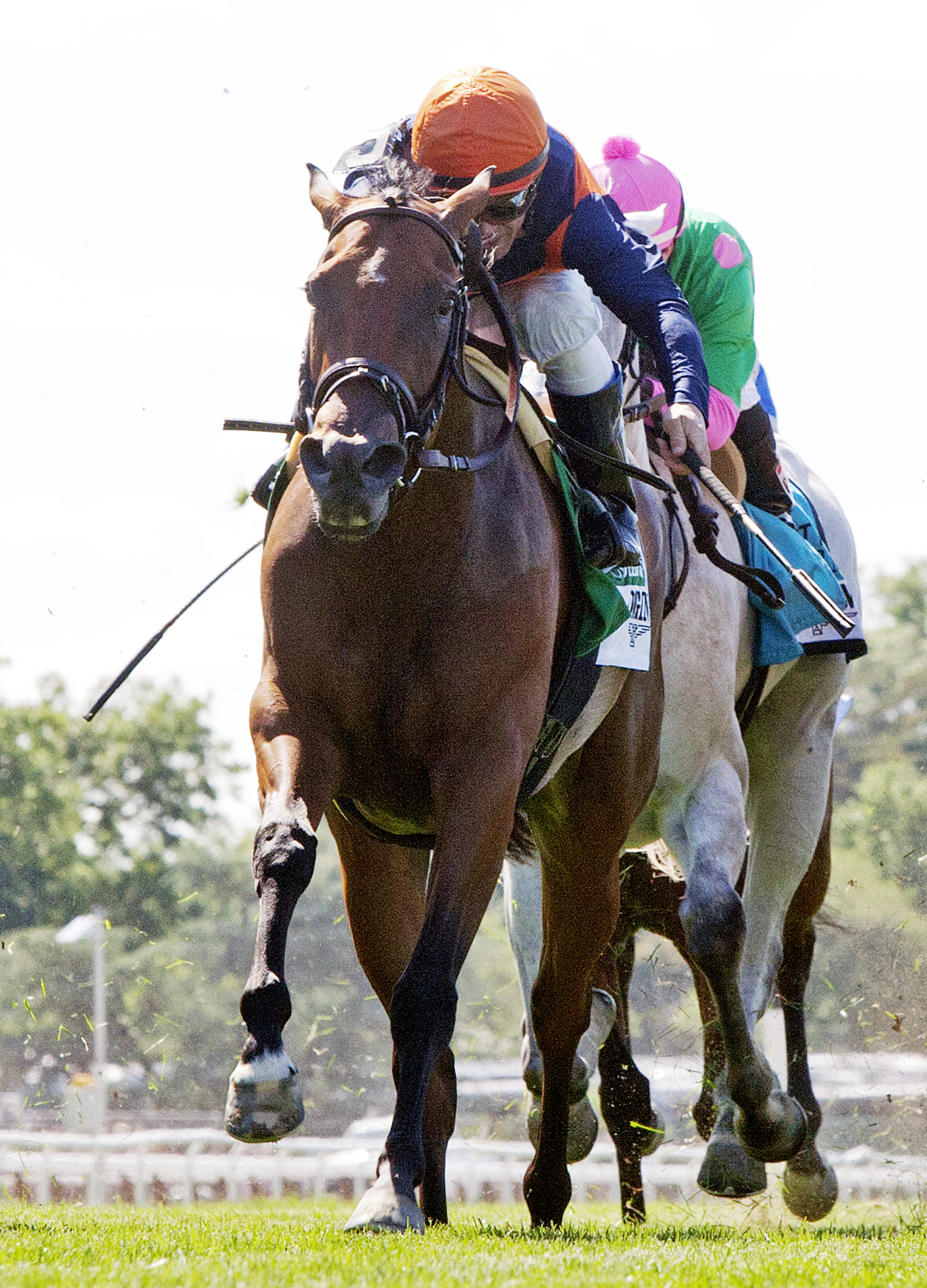 Coffee Clique wins the Just a Game Stakes
