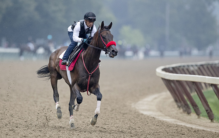 Come Dancing trains at Saratoga Race Course on Aug. 17