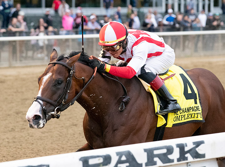 Complexity wins the 2018 Champagne Stakes at Belmont Park