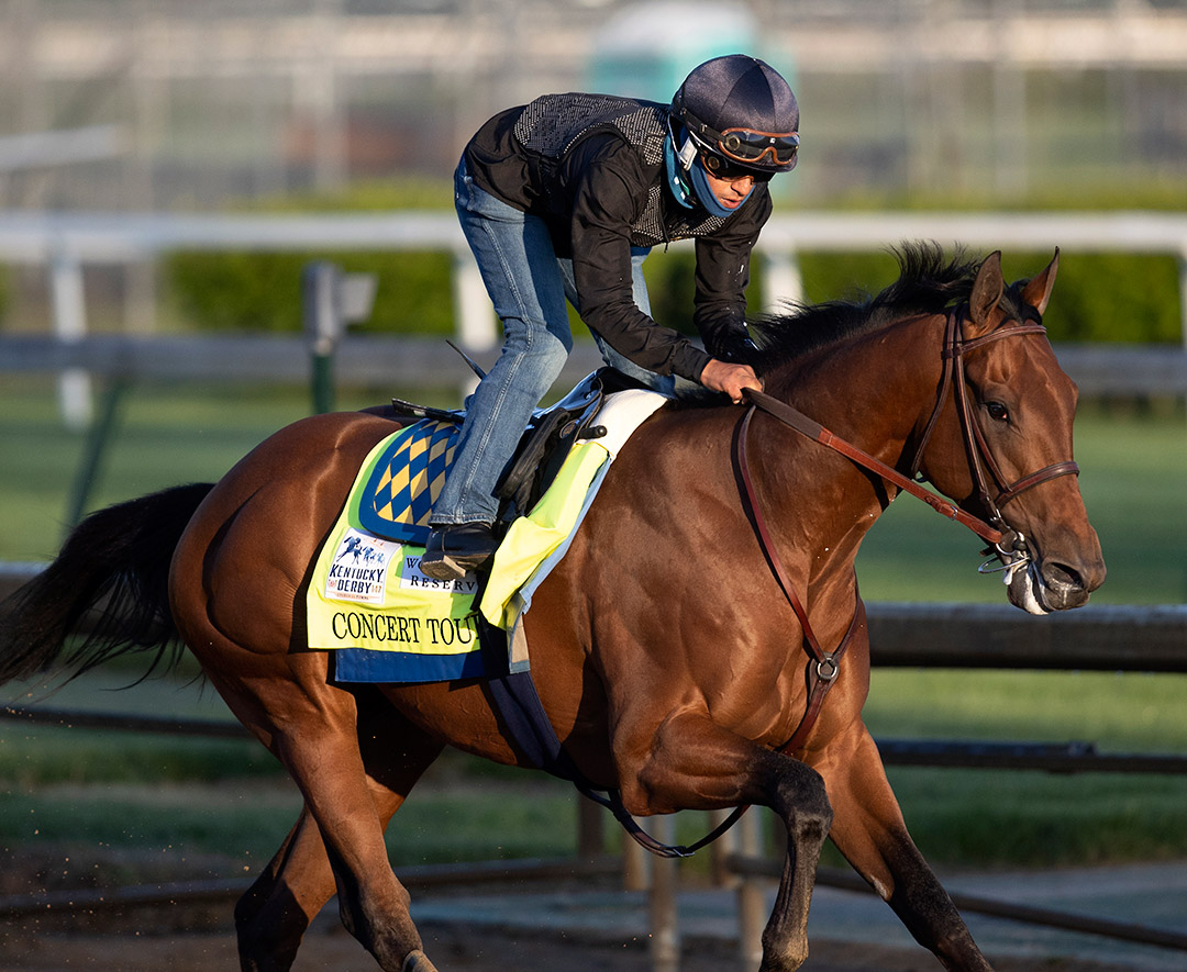 Concert Tour trains at Churchill Downs on April 26