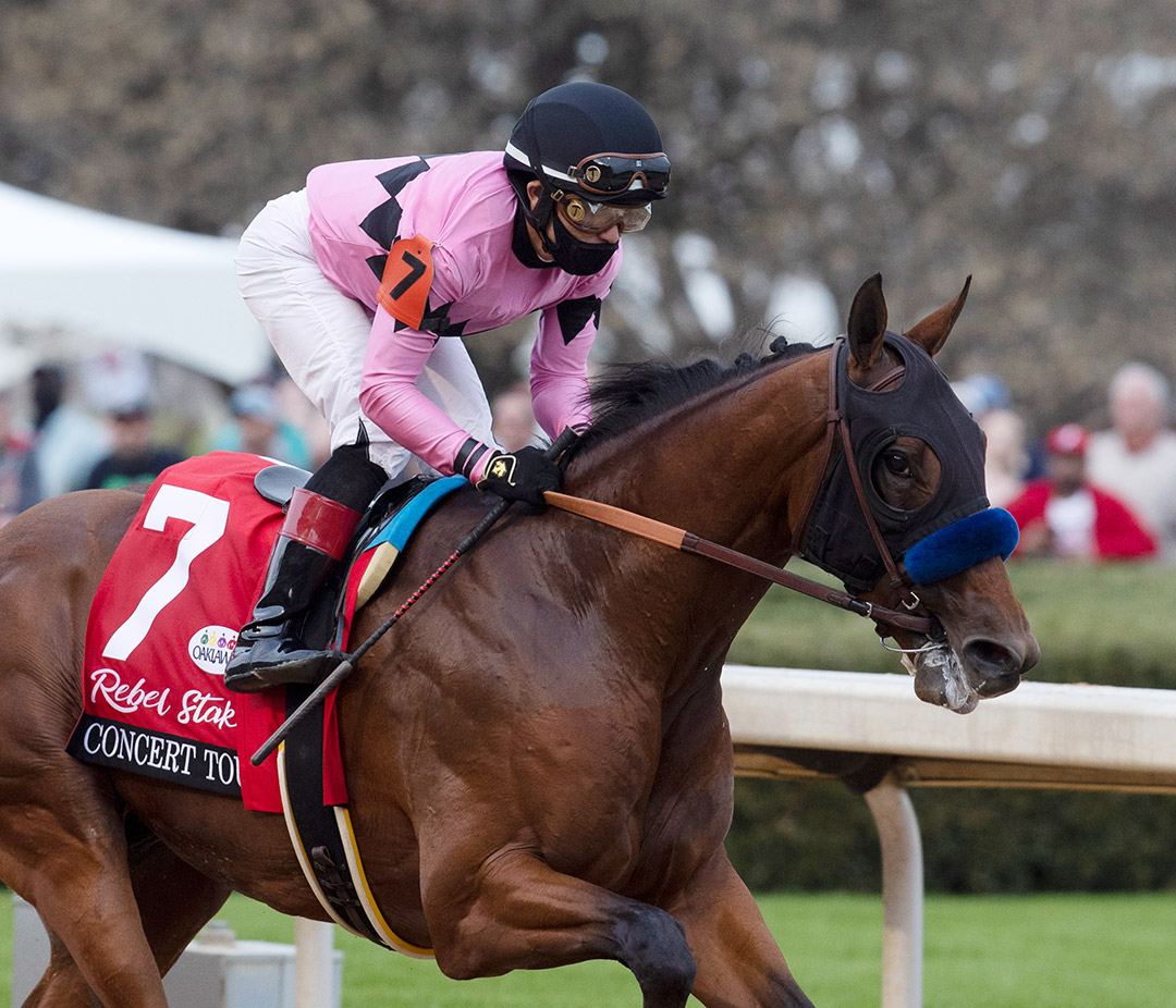 Concert Tour wins the 2021 Rebel Stakes at Oaklawn