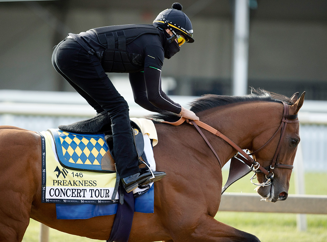 Concert Tour trains at Pimlico Race Course on May 12