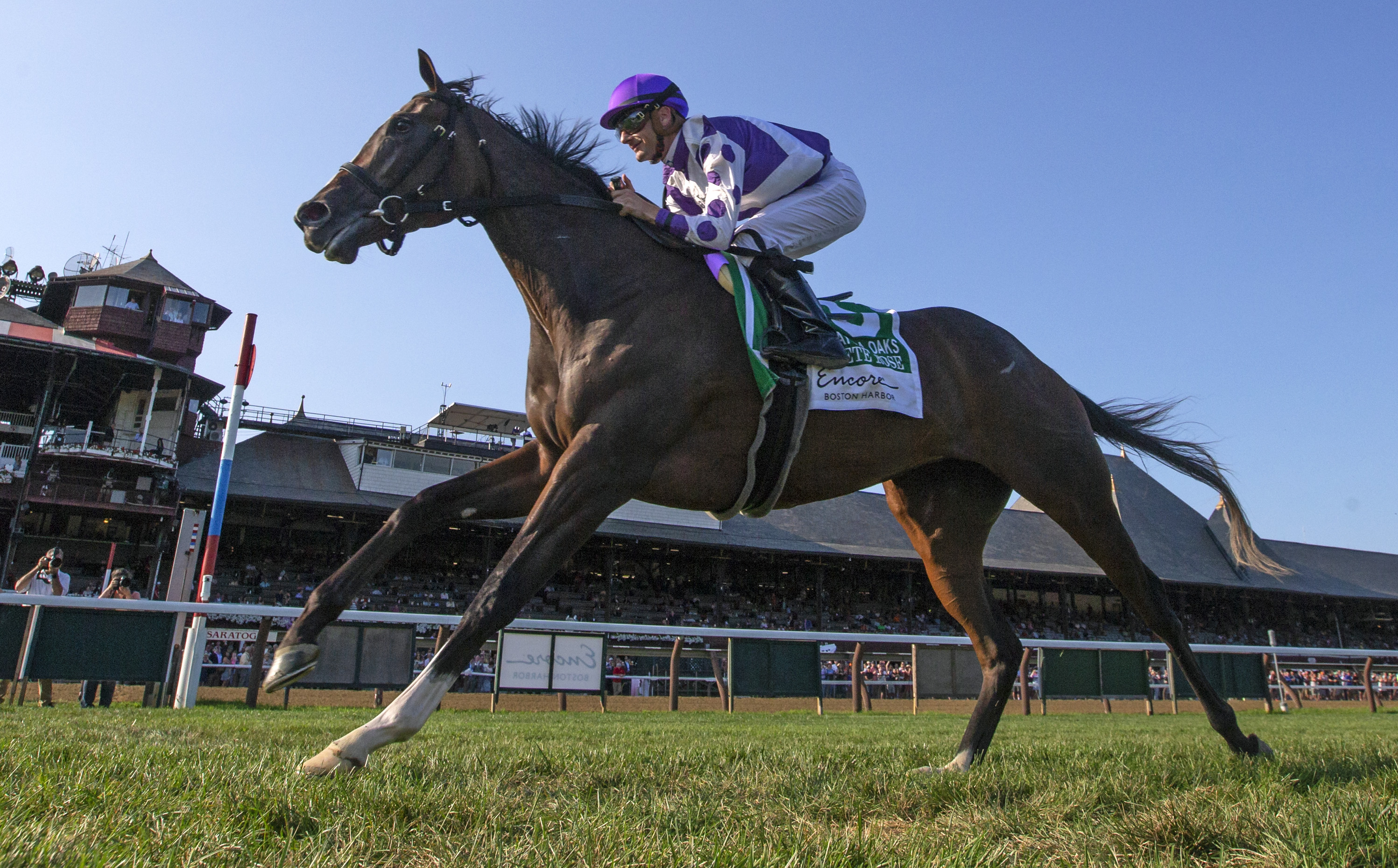 Concrete Rose wins the inaugural Saratoga Oaks on Aug. 2, 2019