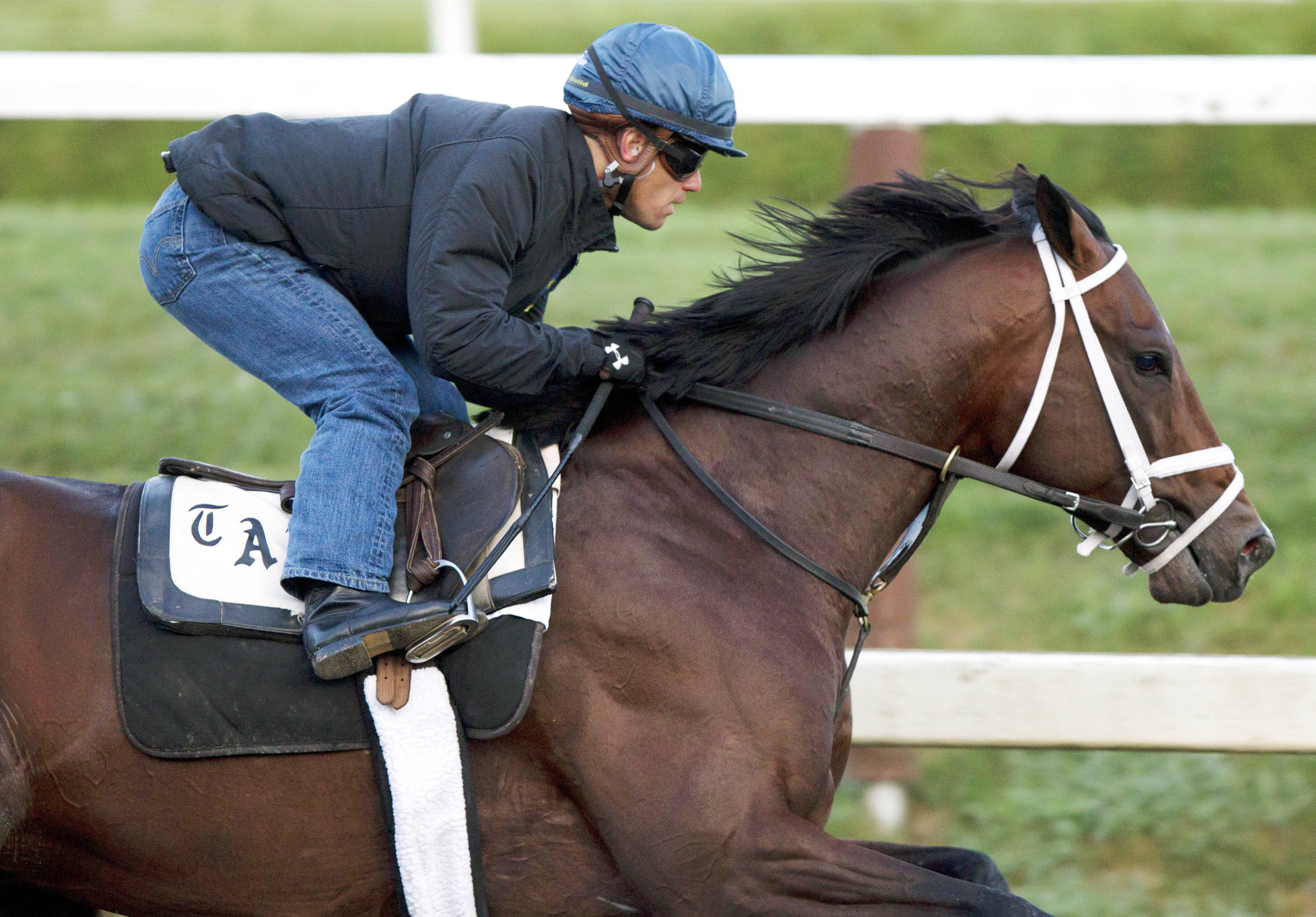 Constitution trains at Saratoga on Aug. 22